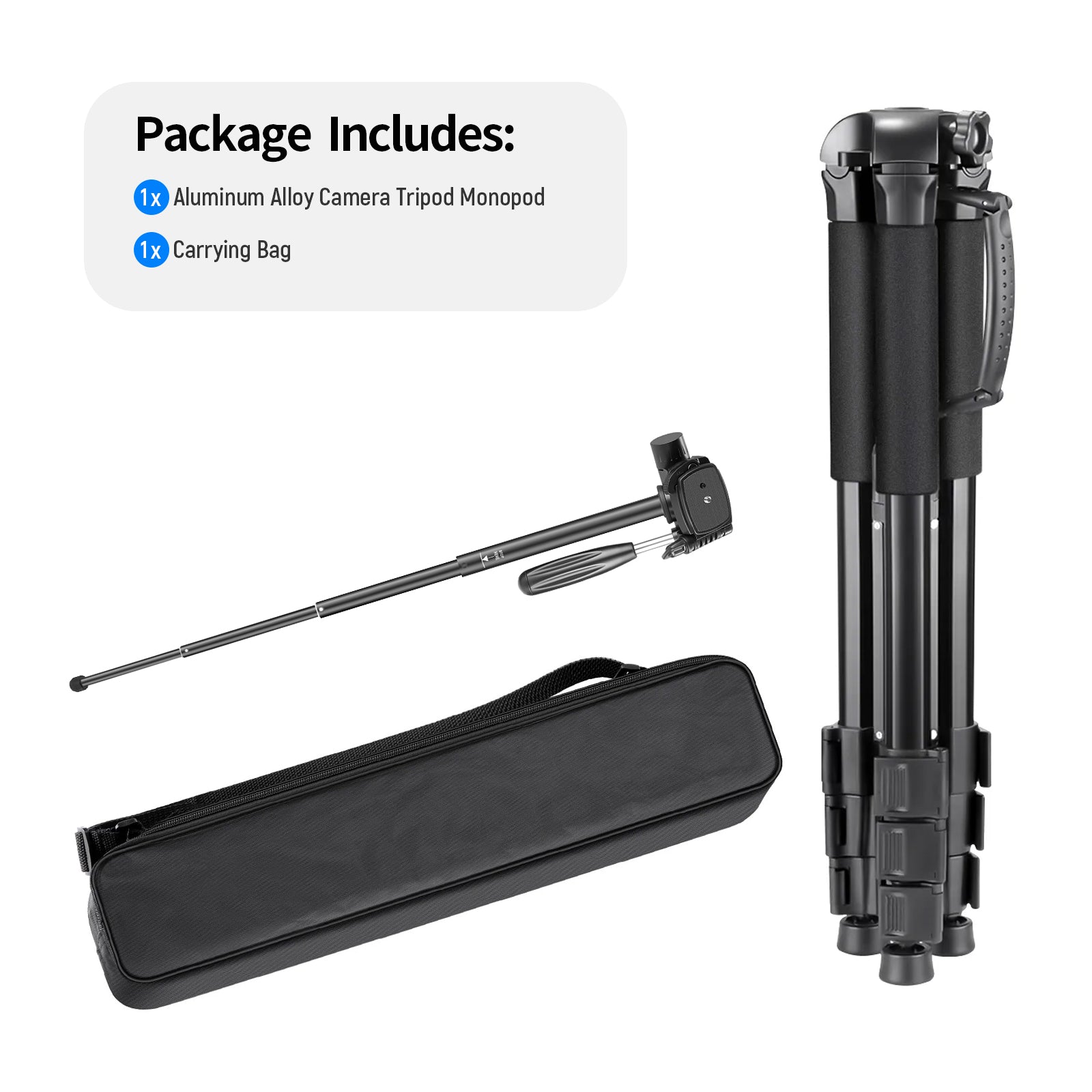 NEEWER SAB264 70-Inch Lightweight Aluminum Camera Tripod & Monopod - Professional Photography, Video Shooting, Vlogging, Travel & Outdoor Use