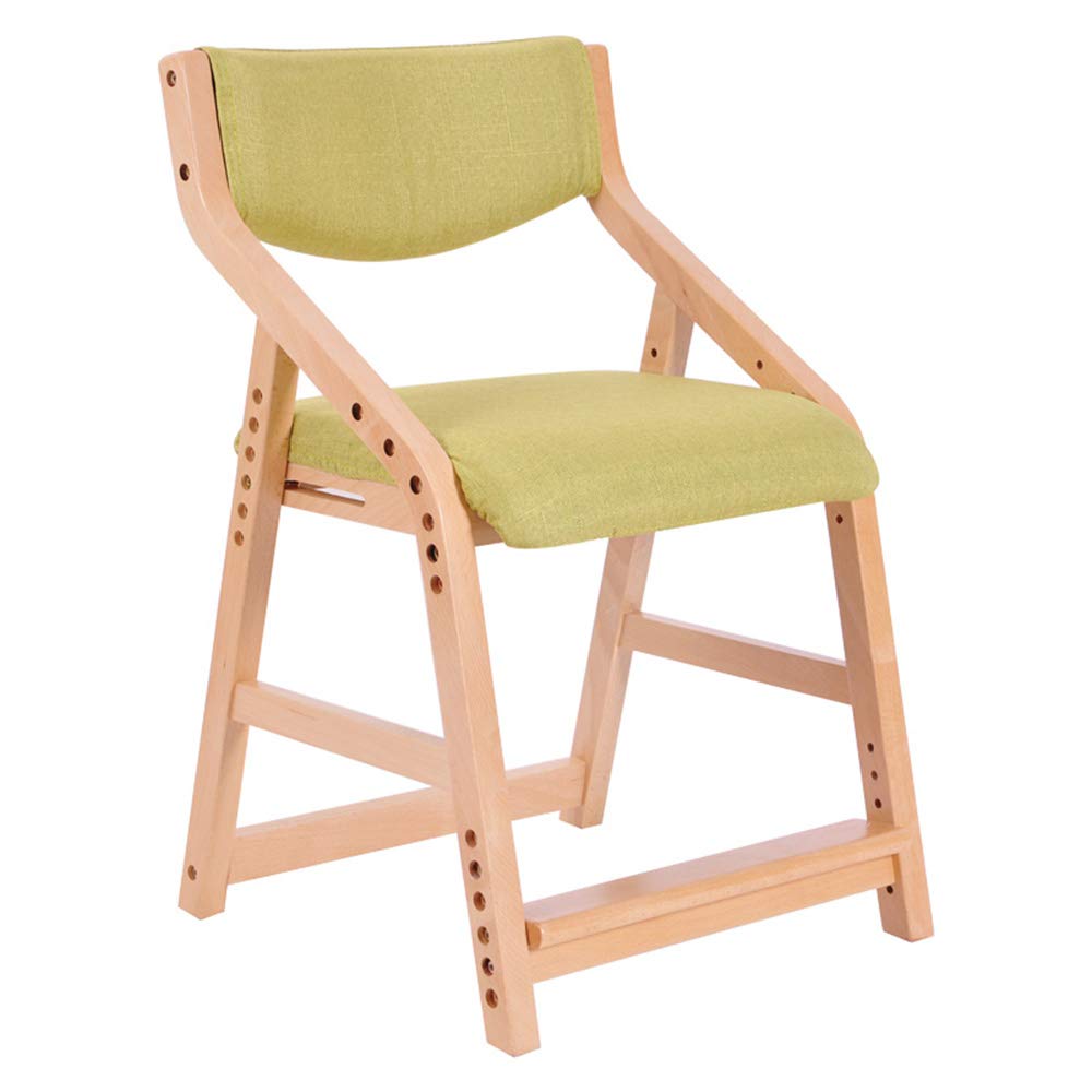 Ergonomic Adjustable Solid Wood Kids Desk Chair - Posture Correction Study Chair for Children, Students - Perfect for Bedroom, Home Office & Computer Desk Use