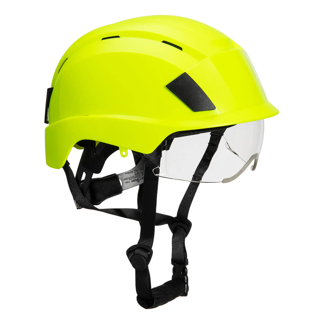 Portwest PS80 Integrated Visor Safety Helmet - ANSI Certified Hard Hat for Construction, Industrial & Outdoor Work Protection