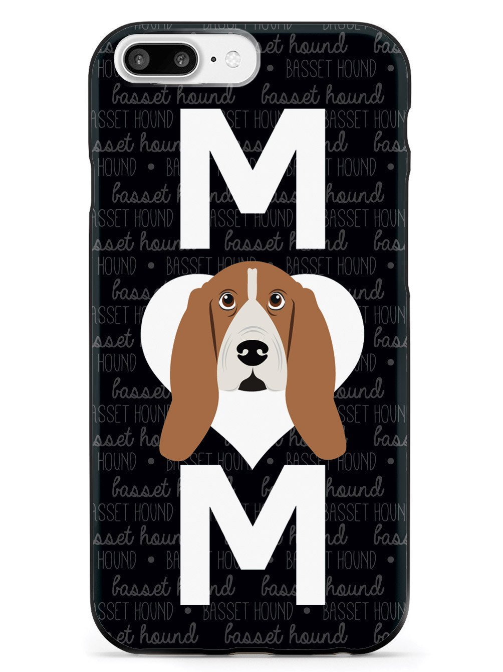 Premium 3D Textured Protective Case for iPhone 7 Plus - Inspired Basset Hound Design - Shockproof & Scratch-Resistant Cover - Perfect for Dog Lovers & Everyday Protection