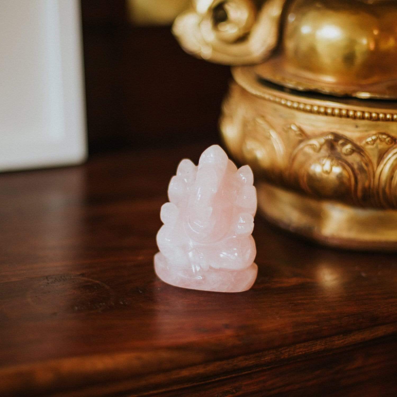 Ganesh Happiness Statue - Handcrafted Hindu God Ganesha Figurine for Home Decor, Office & Meditation Space | Perfect for Yoga Studios, Altars & Spiritual Gifts