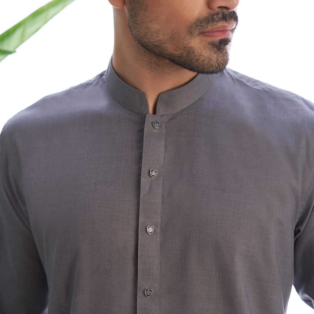 Premium Fitted Egyptian Cotton Kurta Pajama Set for Men - Soft Breathable Lounge Wear for Home, Sleep & Relaxation