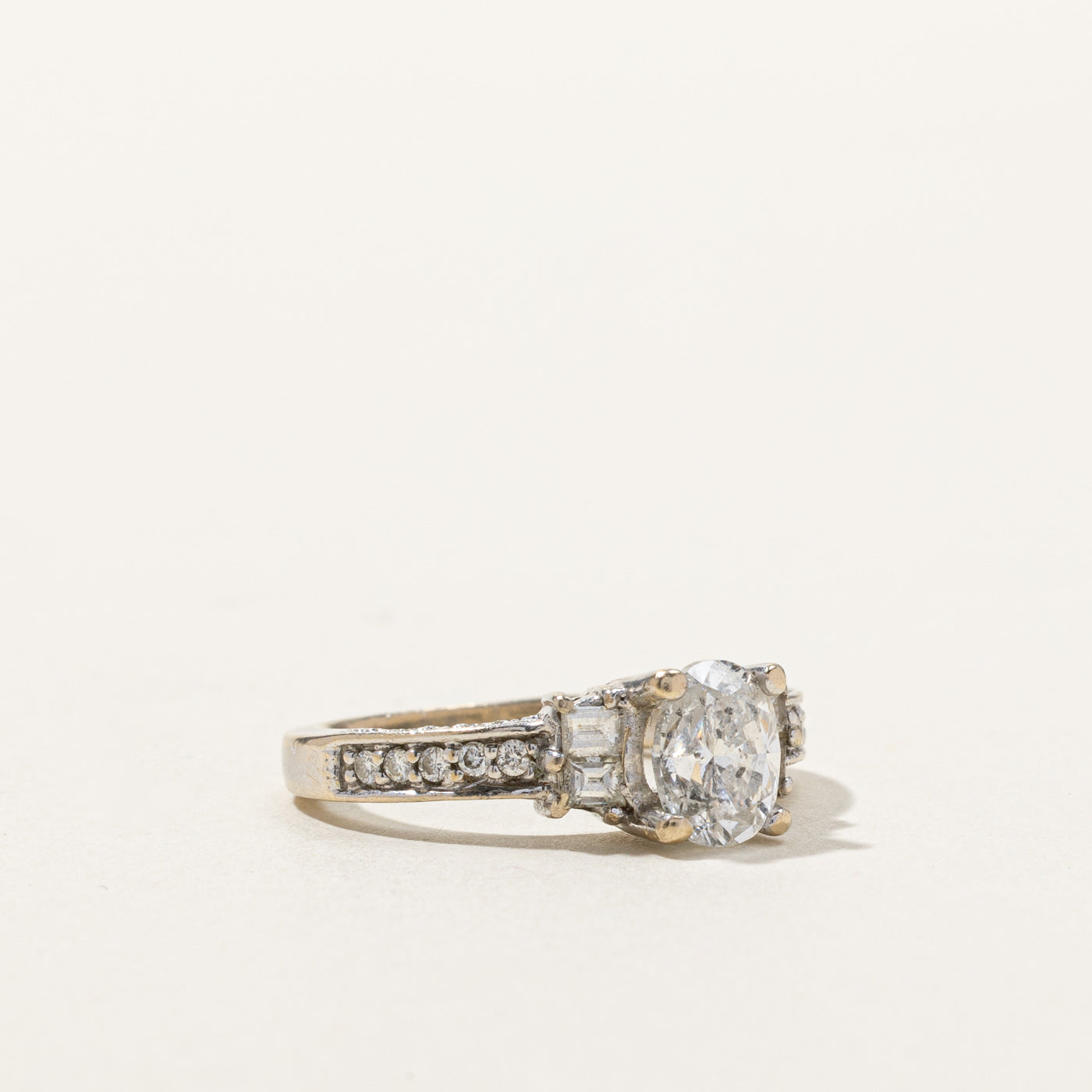 1.12ctw Oval Diamond Engagement Ring - H Color I1 Clarity Size 5.5 - Perfect for Proposals, Anniversaries & Special Occasions