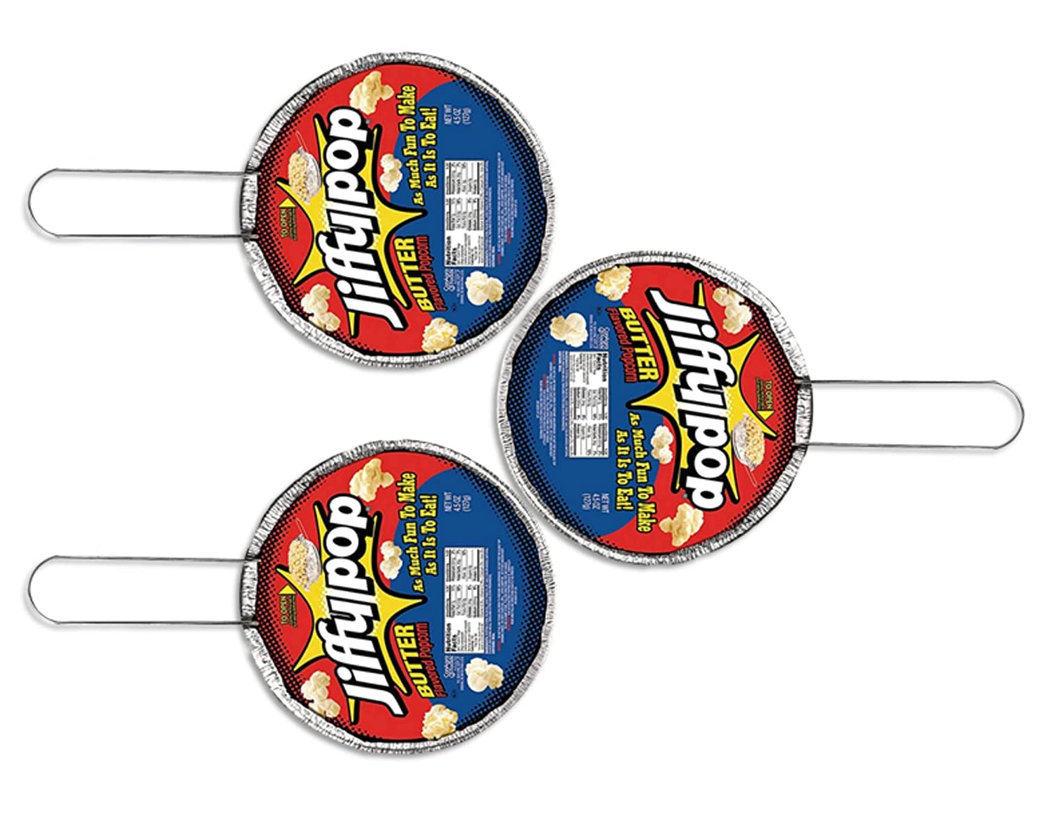 Jiffy Pop Popcorn for Stove & Campfire - Easy Stovetop Popcorn Popper - Fluffy Butter Popcorn for Movies & Outdoor Adventures - Dean Products
