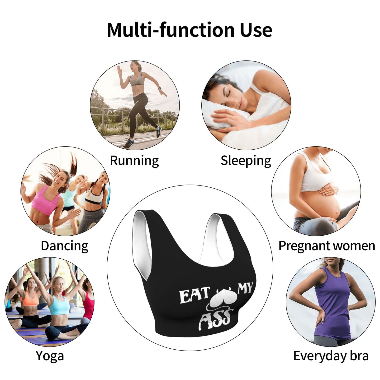 Women's Comfortable Yoga Sports Bra with Removable Pads - Perfect for Workouts, Running & Wine Yoga | Moisture-Wicking Fitness Top for Active Lifestyles