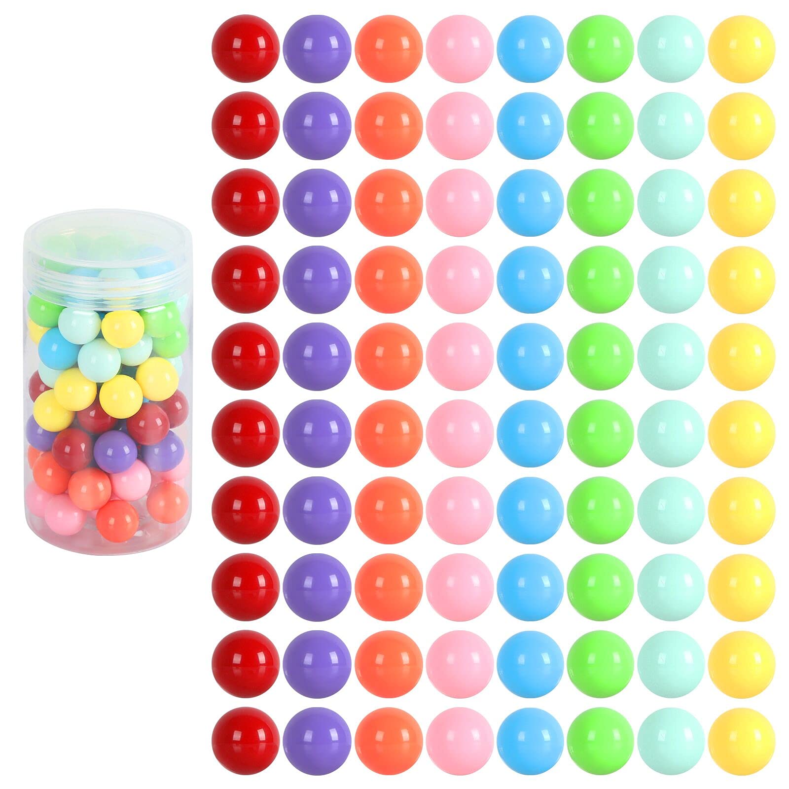 80pcs Chinese Checker Game Replacement Balls - 8 Vibrant Colors 14mm Acrylic Marbles for Marble Run, Aggravation, Traditional Board Games - Perfect for Family Game Night & Educational Play