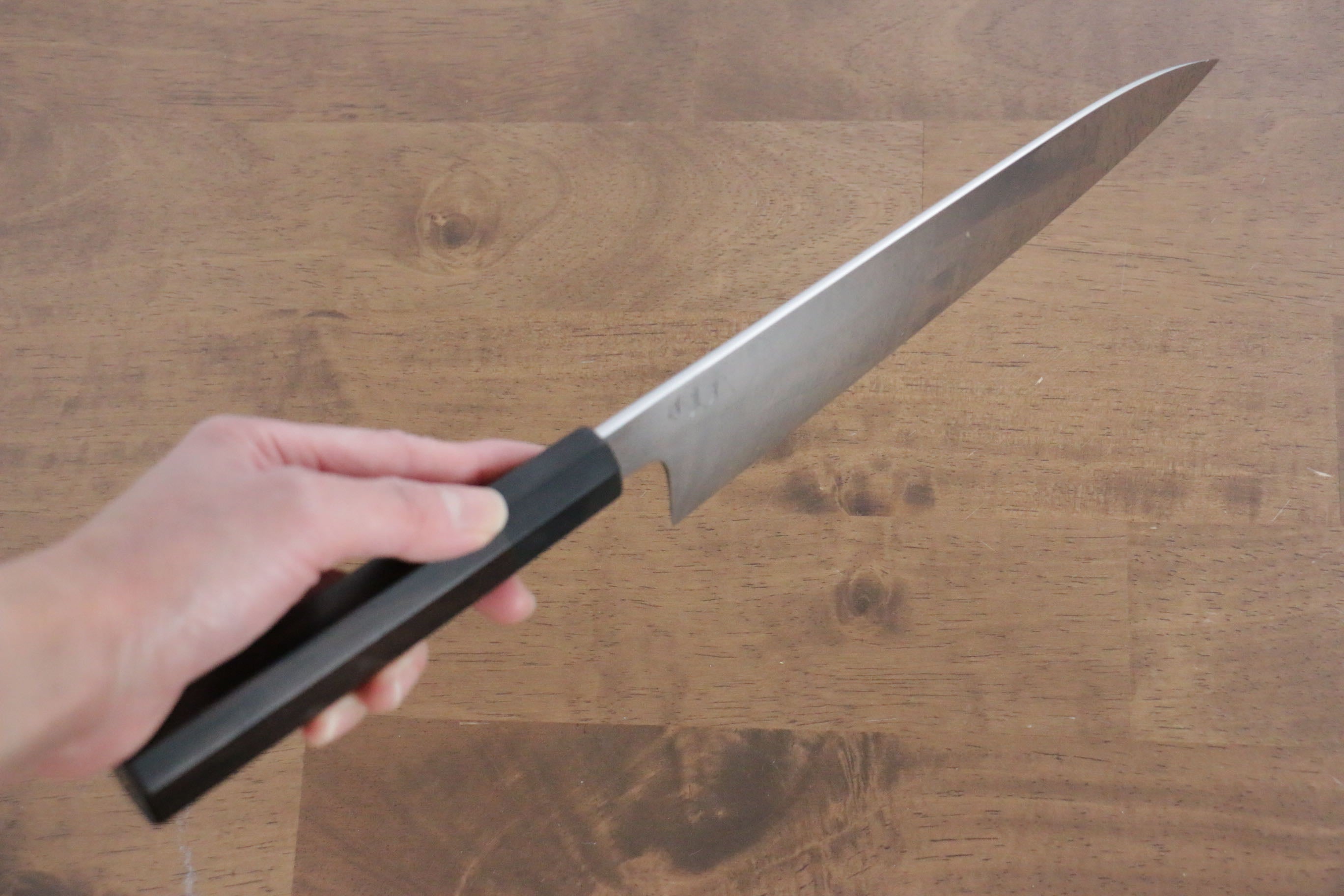 Premium Jikko Fujisan Honyaki White Steel No.3 Gyuto Knife 210mm - Japanese Chef Knife with Mirrored Finish & Ebony Wood Handle - Perfect for Sushi, Meat Slicing, and Precision Cooking