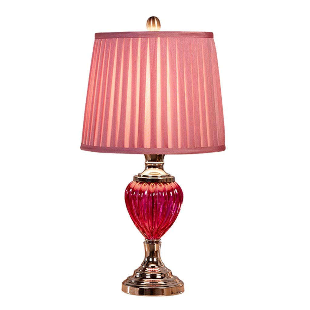 Stylish LED Bedside Table Lamp with Remote Control - 3 Lighting Modes for Bedroom, Living Room & Study - Modern Nightstand Lamp with Touch Switch (Red) - Perfect for Reading, Working & Creating Cozy Ambiance