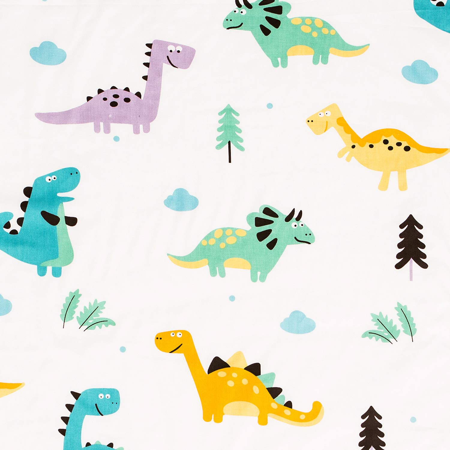 Brandream Dinosaur Window Valance - Soft Cotton Curtain for Nursery, Kids Room, Bathroom & Living Room Decor - Perfect for Baby, Toddler & Children's Bedroom Themes