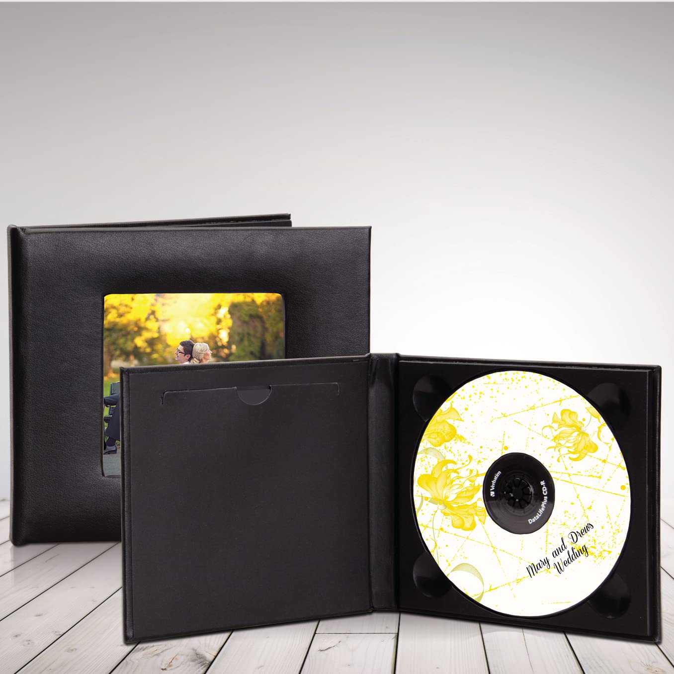 Premium Black Leatherette CD/DVD Storage Folio - 12 Pack | Single Disc Holder for Music, Movies & Data | Perfect for Home, Office & Travel Organization