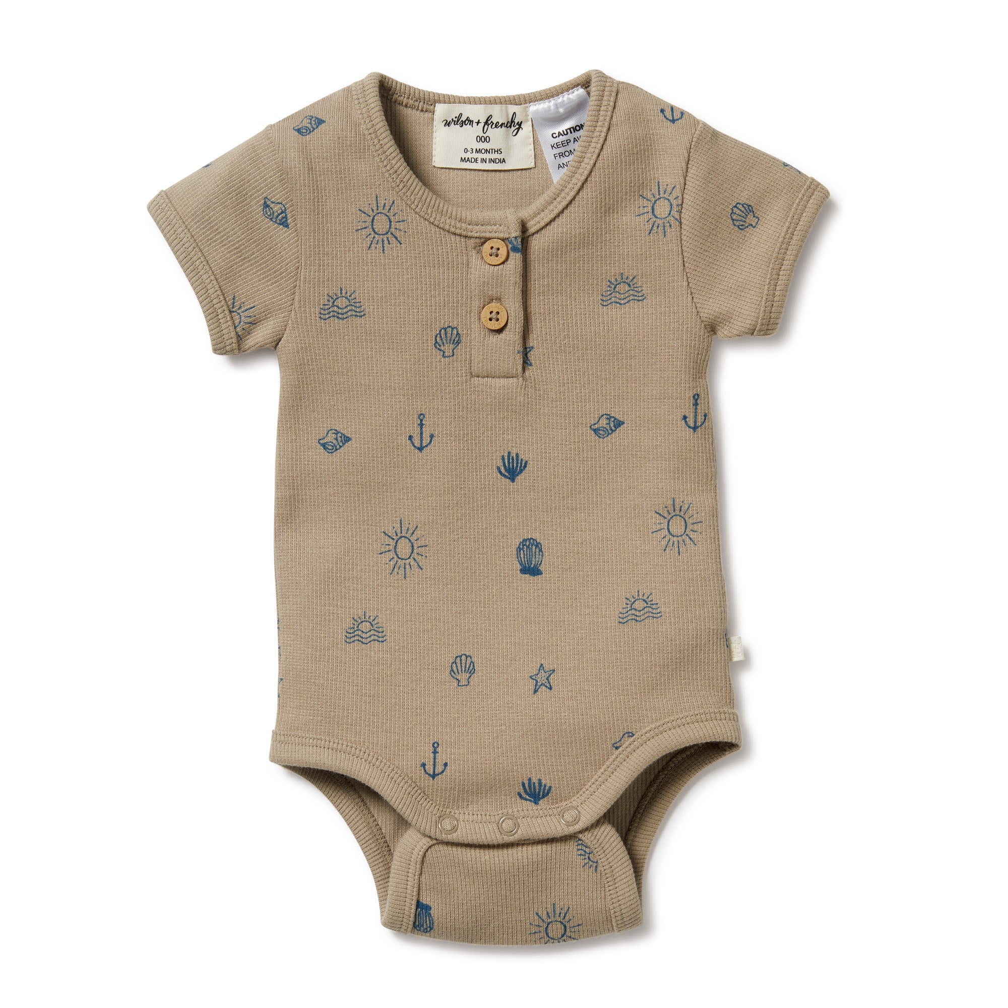 Organic Cotton Henley Bodysuit for Women - Soft Summer T-Shirt with Button Detail | Perfect for Casual Wear, Layering & Maternity Outfits