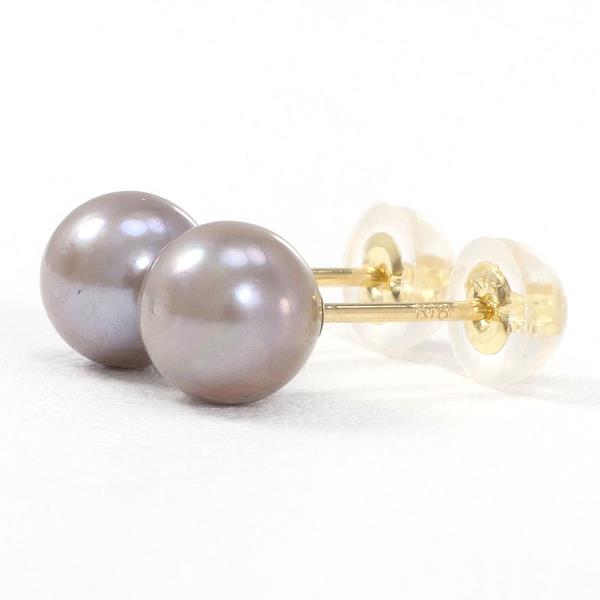 18K Yellow Gold Pearl Earrings for Women - Elegant Dangle Pearl Jewelry for Wedding, Party & Special Occasions