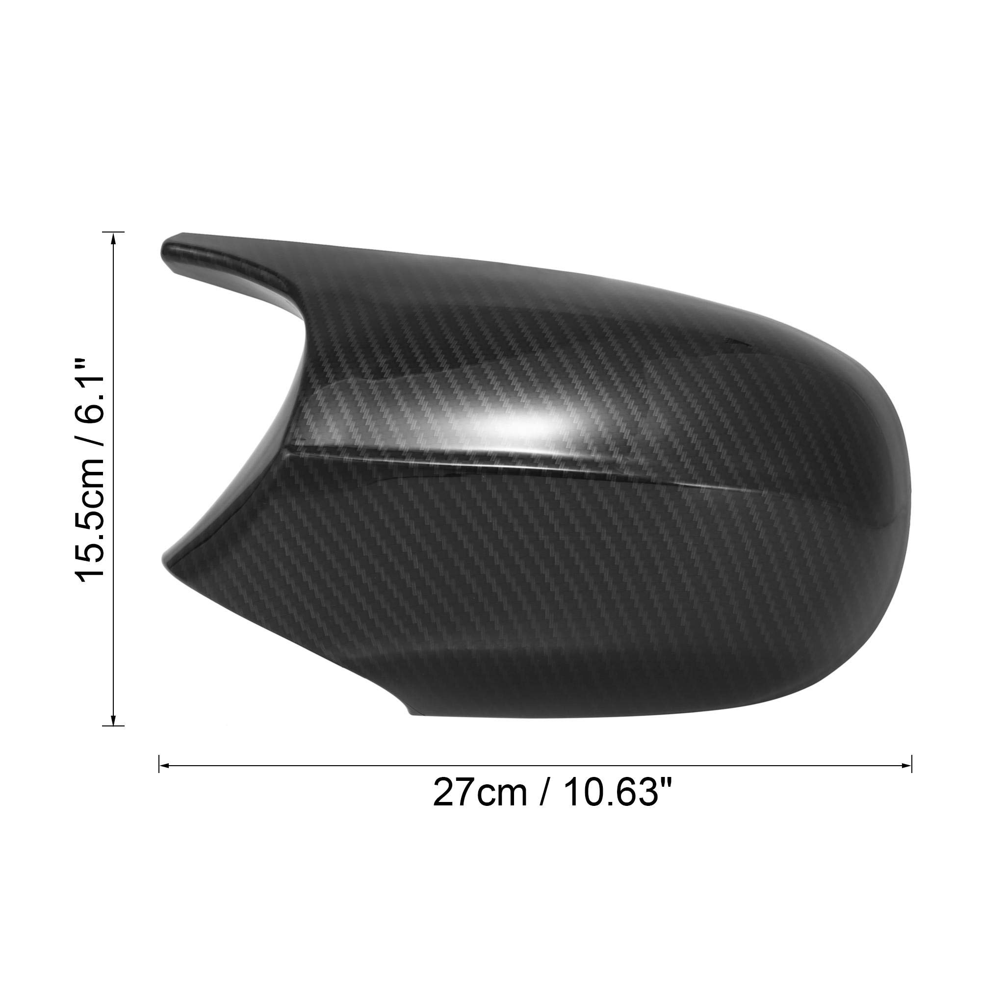 Carbon Fiber Exterior Rear View Mirror Covers for BMW 3 Series E90 E91 E92 E93 (2008-2011) - M3 Style Replacement Mirror Housing - Enhances Vehicle Appearance & Protection