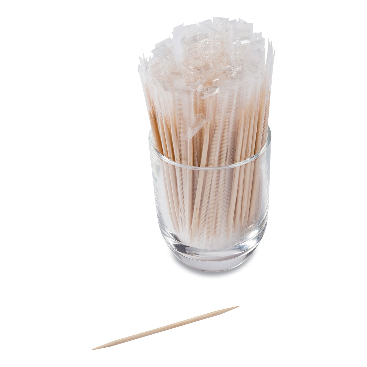 AmerCareRoyal® Natural Round Wood Toothpicks - 2.5 Inch, 1000 Count per Box (Pack of 15 Boxes) | Perfect for Parties, Restaurants & Home Use