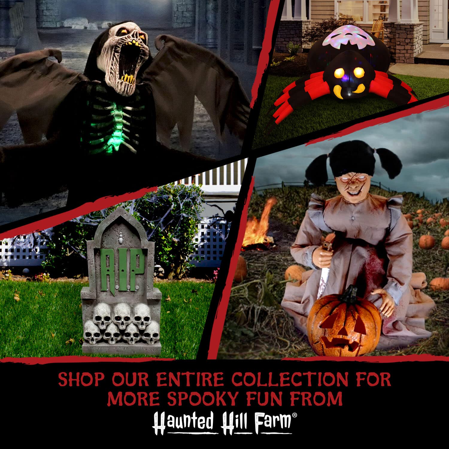 Haunted Hill Farm 5.9-Ft Wide Glowing Skeleton Cat Inflatable - Halloween Outdoor Decor with LED Lights for Yard, Patio & Garden - Spooky Giant Holiday Decoration for Halloween Parties & Trick-or-Treat Displays