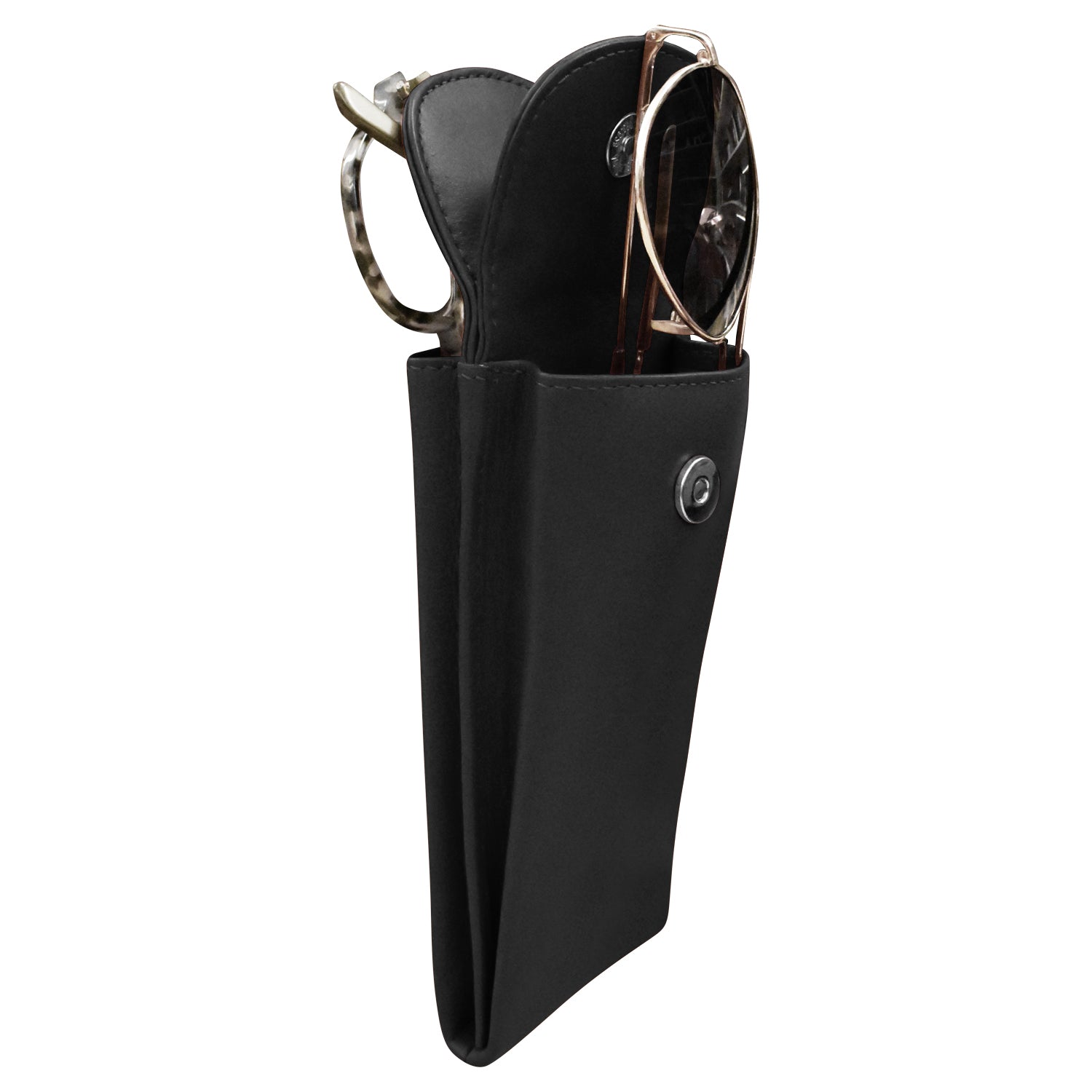 Premium Double Flap Eyeglass Case - Durable Hard Shell Sunglasses Holder for Men & Women - Perfect for Travel, Office, and Everyday Protection