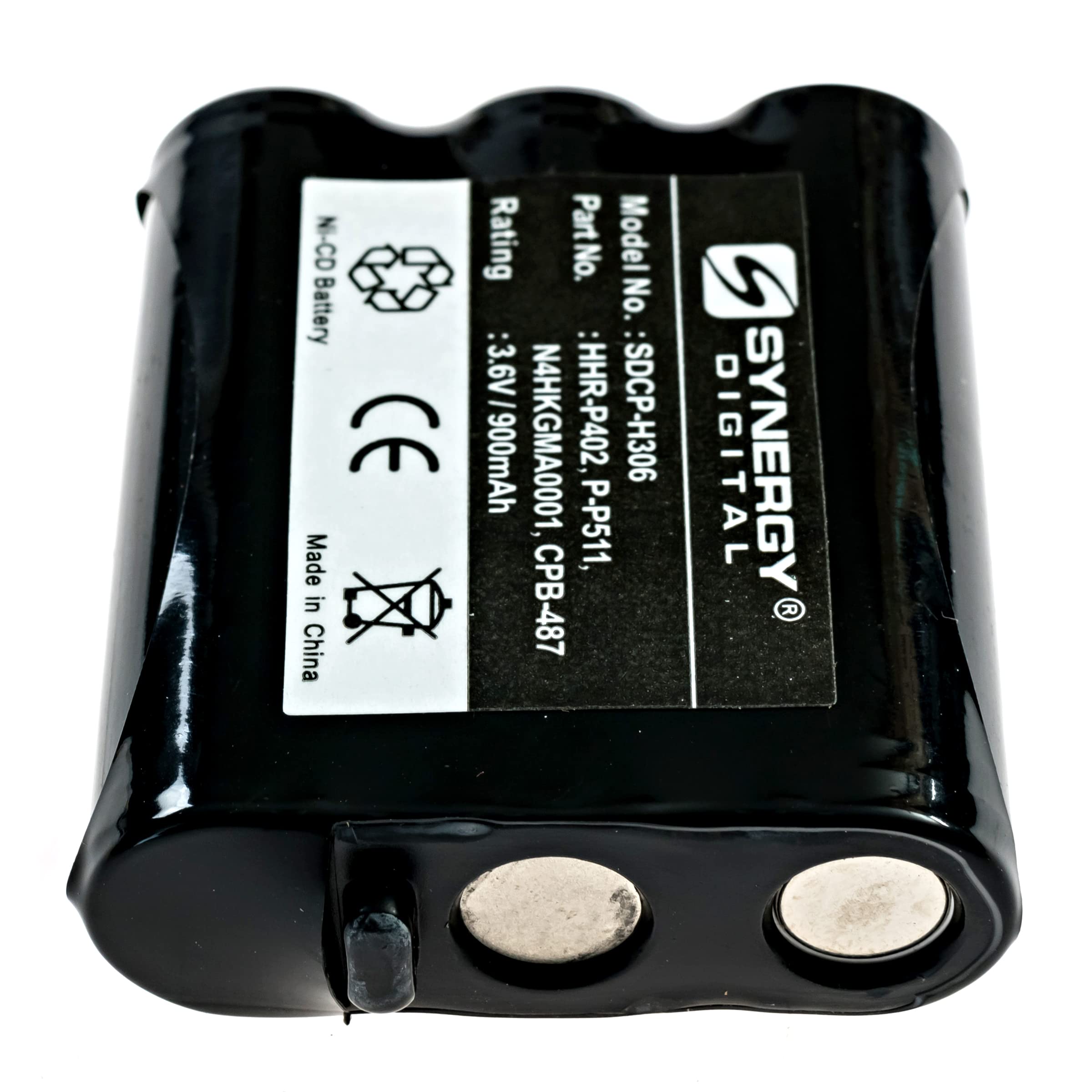 Synergy Digital Cordless Phone Batteries - 2 Pack Ni-CD 3.6V 900mAh Replacement for Panasonic KX-TG2247F & P-P511 - Perfect for Home/Office Cordless Phones with Long-Lasting Power