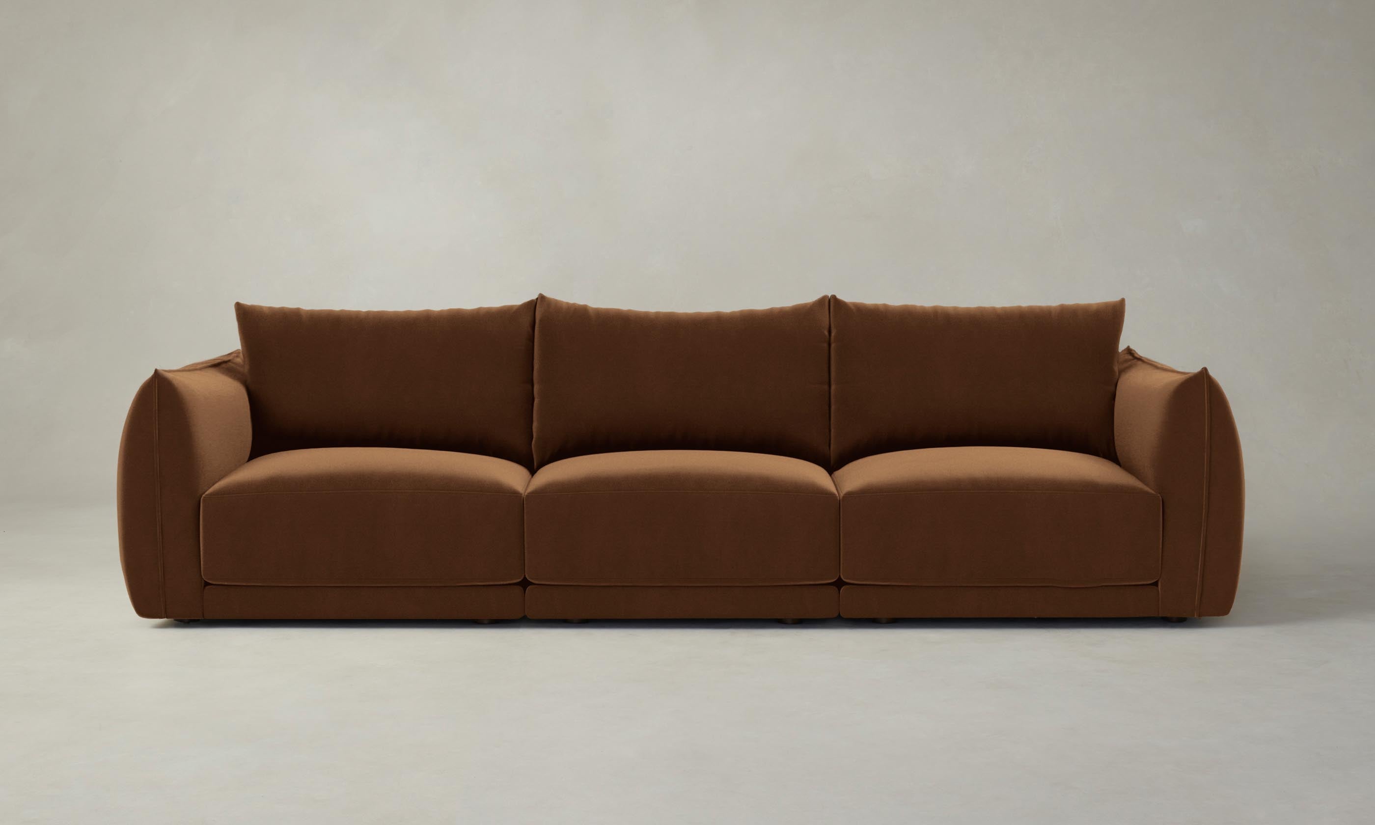 The Jones Modular Sofa - Performance Velvet Cider | Modern Sectional Couch for Living Room, Lounge & Home Theater | Durable & Stylish Furniture for Small Spaces
