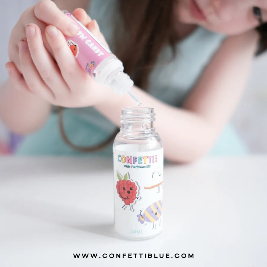 Confetti Blue Candy Scented Perfume Making Kit for Kids & Teens - DIY Fragrance Craft Set with Sweet Aromas, Perfect for Birthday Parties, Gifts & Creative Play