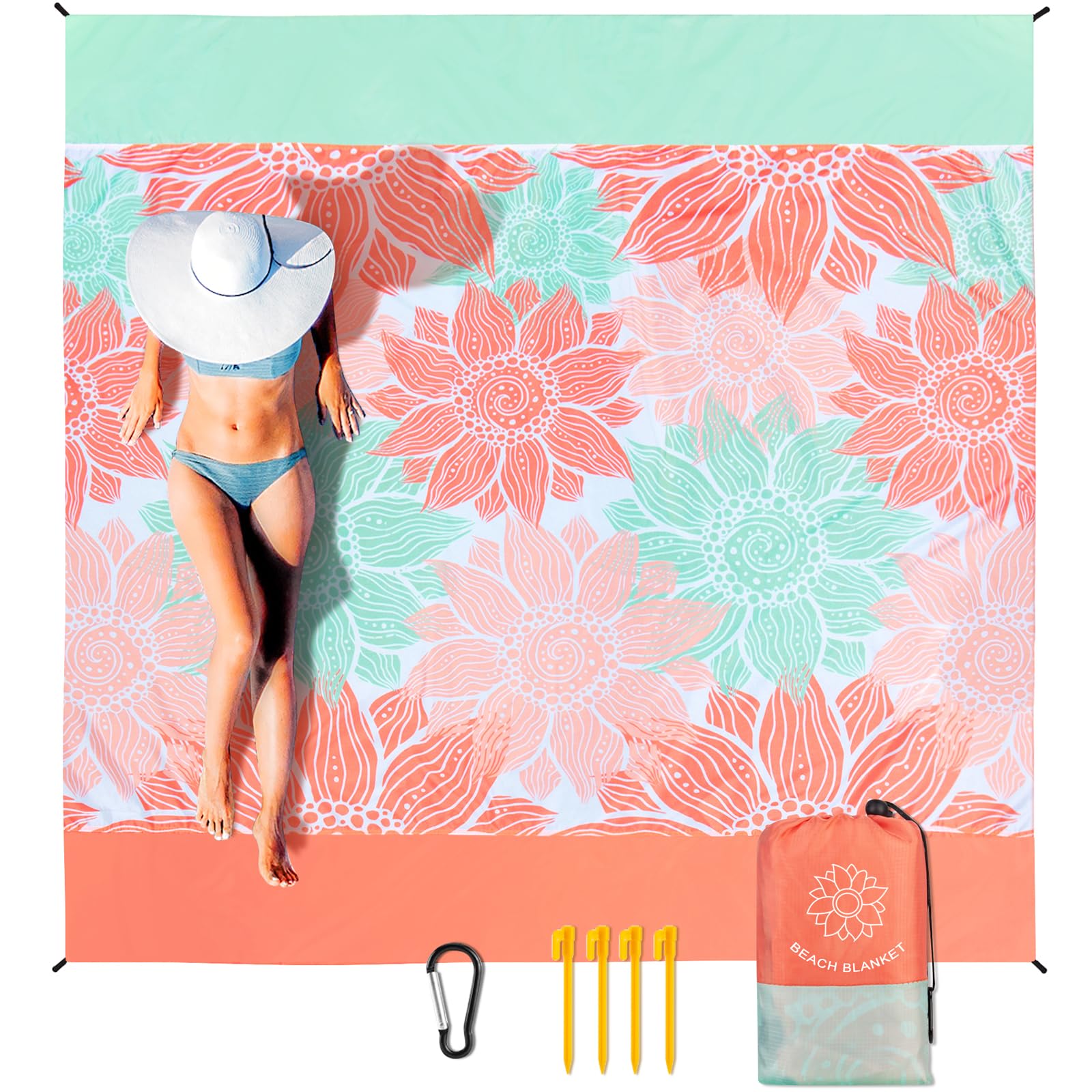**Waterproof Sandproof Extra Large Beach Blanket 79