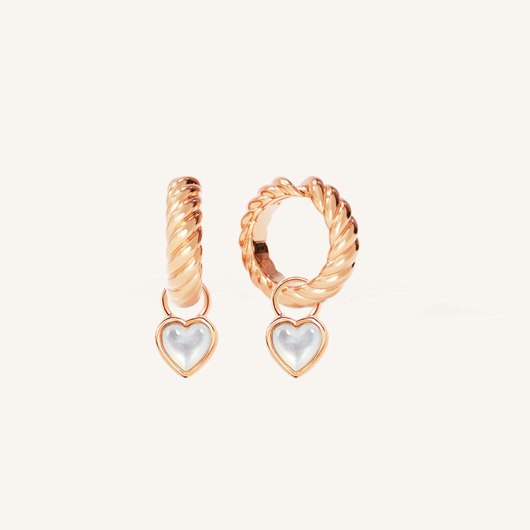 Devote Heart Rope Hoops - Trendy Gold Plated Dangle Earrings for Women | Perfect for Date Night, Parties & Everyday Wear