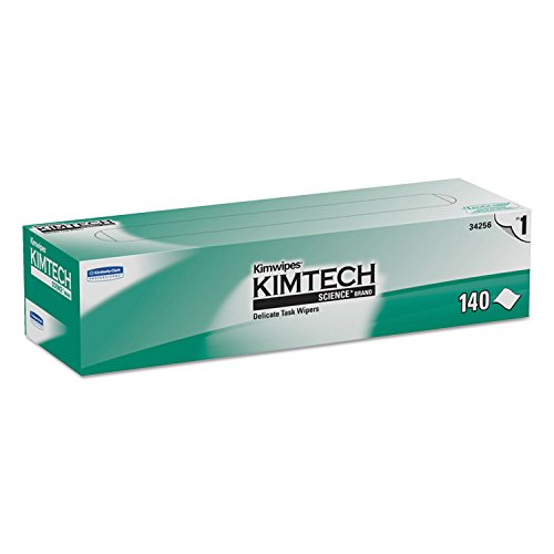 Kimberly-Clark Kimwipes(R) Delicate Task Wipers, 14.7 x 16.6 Inches, 140 Wipes per Box, 15 Boxes per Carton - Ideal for Laboratory, Cleanroom, and Electronics Cleaning