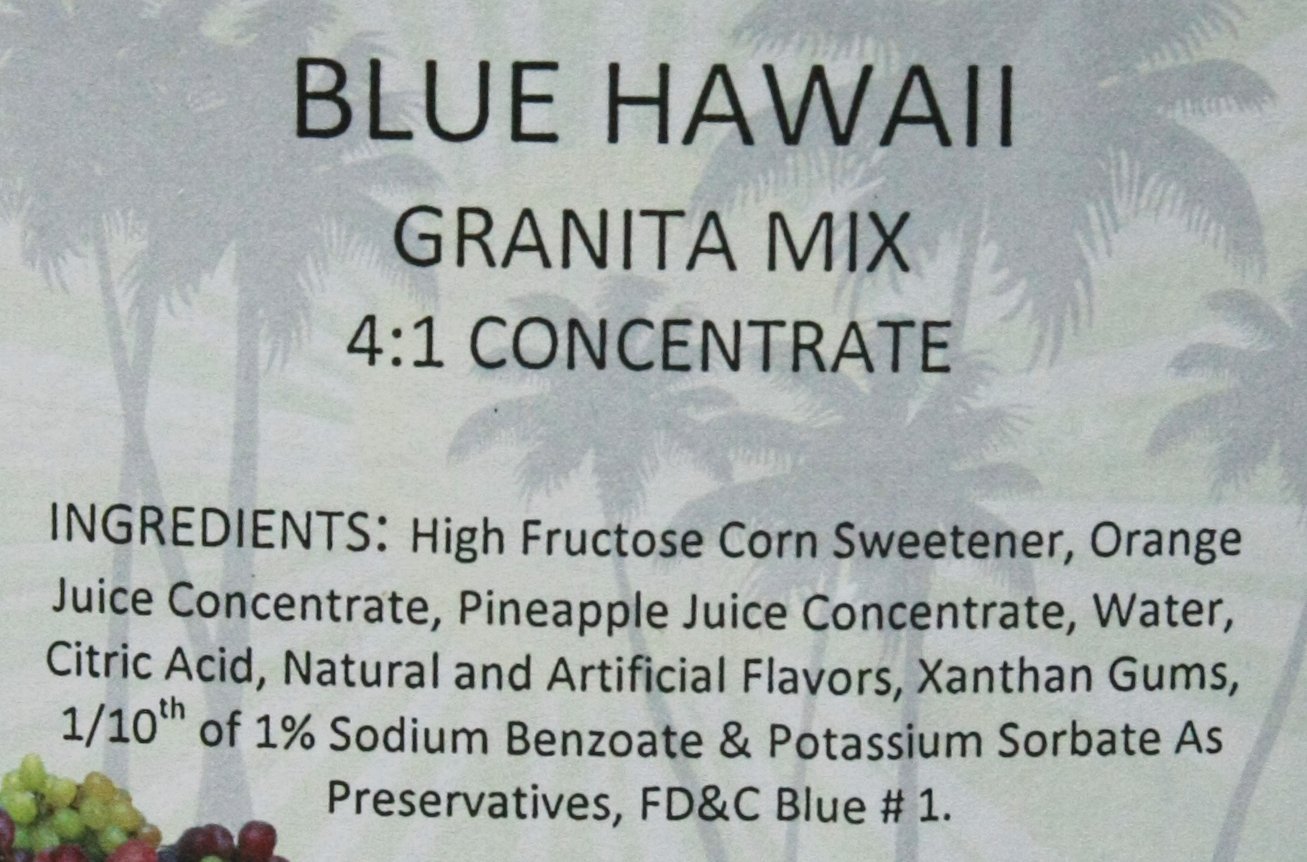 Blue Hawaii Tropical Slushie Mix - 6 Bottles (64 oz Each) - Perfect for Summer Parties, BBQs, and Poolside Refreshments