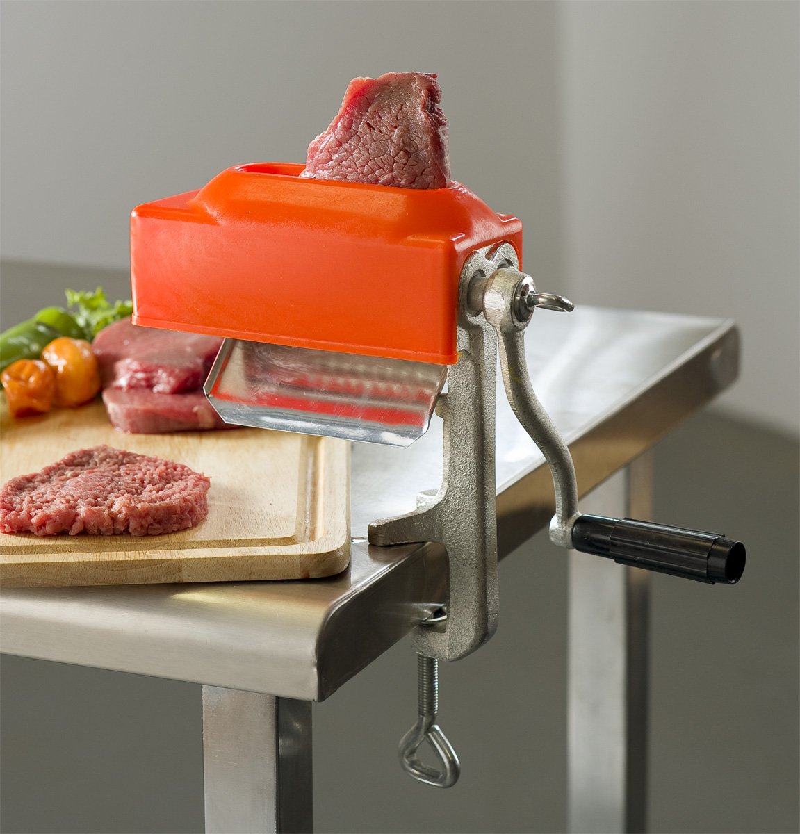 LEM Products Heavy Duty Clamp-On Meat Tenderizer - Durable Cast Iron & Plastic Design - Perfect for Steaks, Chicken & Pork - Ideal for Grilling, BBQ & Home Cooking