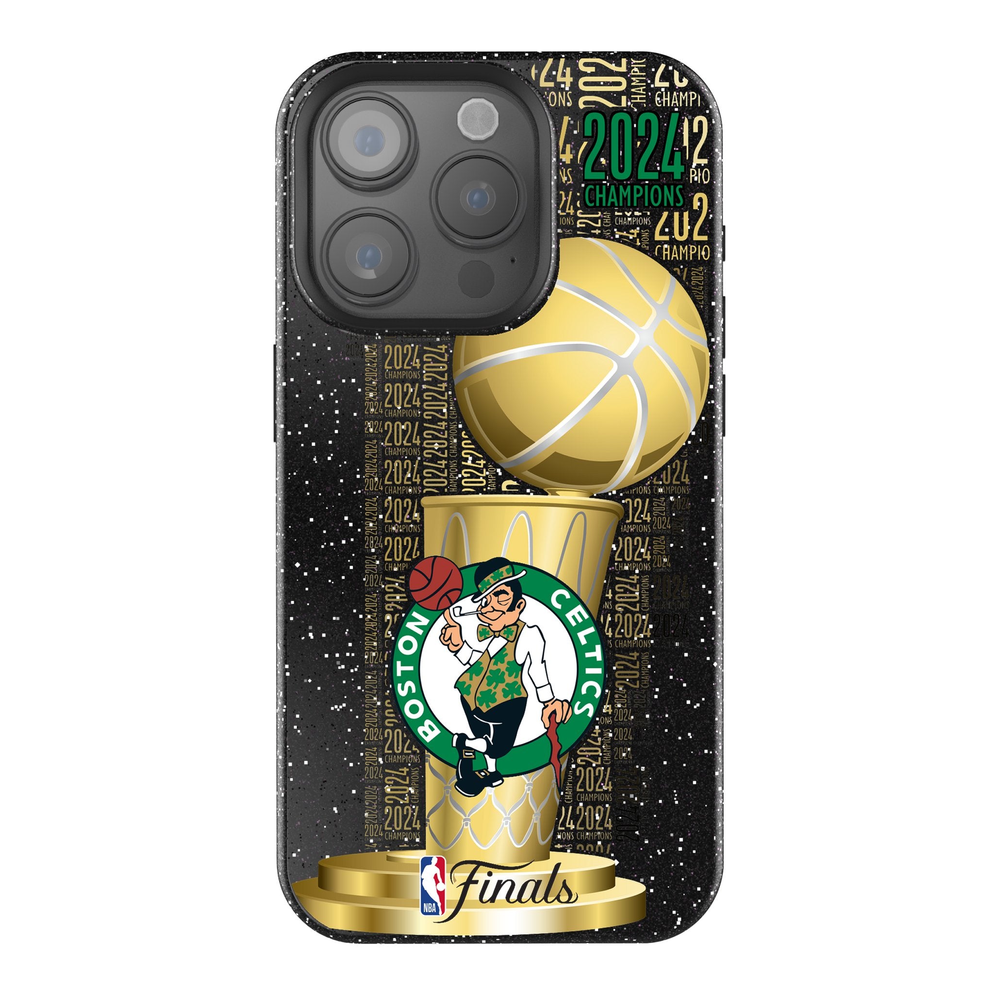 Boston Celtics 2024 NBA Champions Rhinestone Phone Case - Sparkling Protective Cover for iPhone & Samsung - Perfect for Celtics Fans & Basketball Games