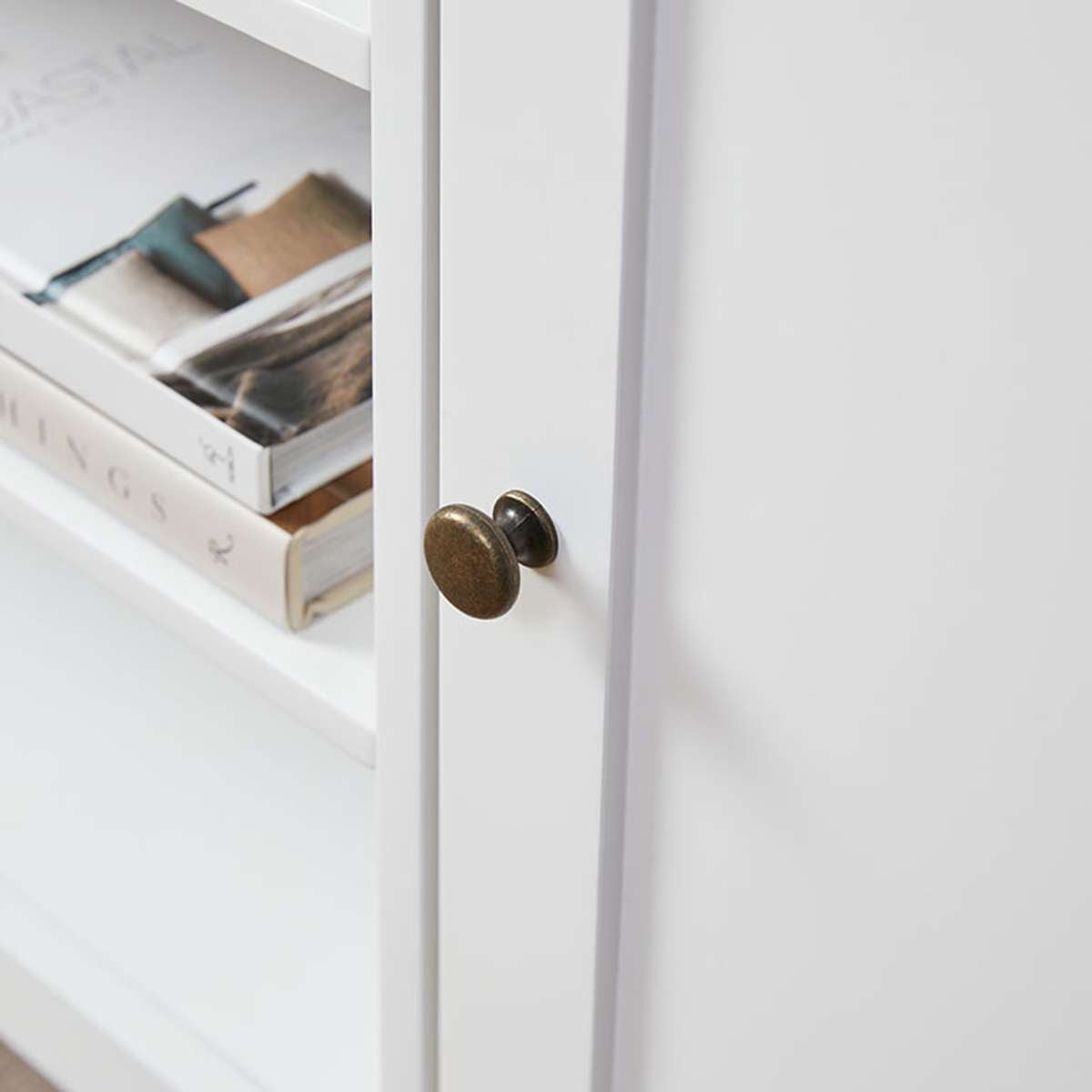 Hastings Buffet Cabinet - White & Natural Finish | Elegant Dining Room Storage for Dishes & Linens | Perfect for Entertaining & Home Decor