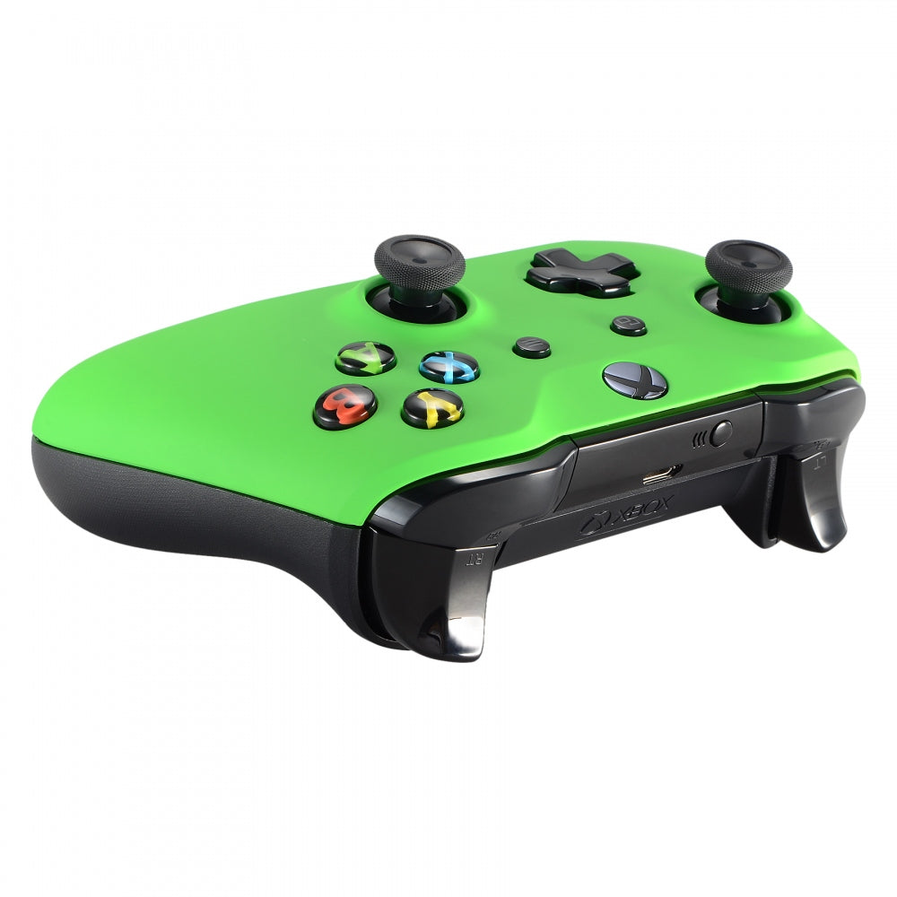 eXtremeRate Soft Touch Green Replacement Shell for Xbox One X & One S Controller - Custom Housing Cover with Enhanced Grip for Gaming Comfort - Perfect for Long Gaming Sessions & Competitive Play