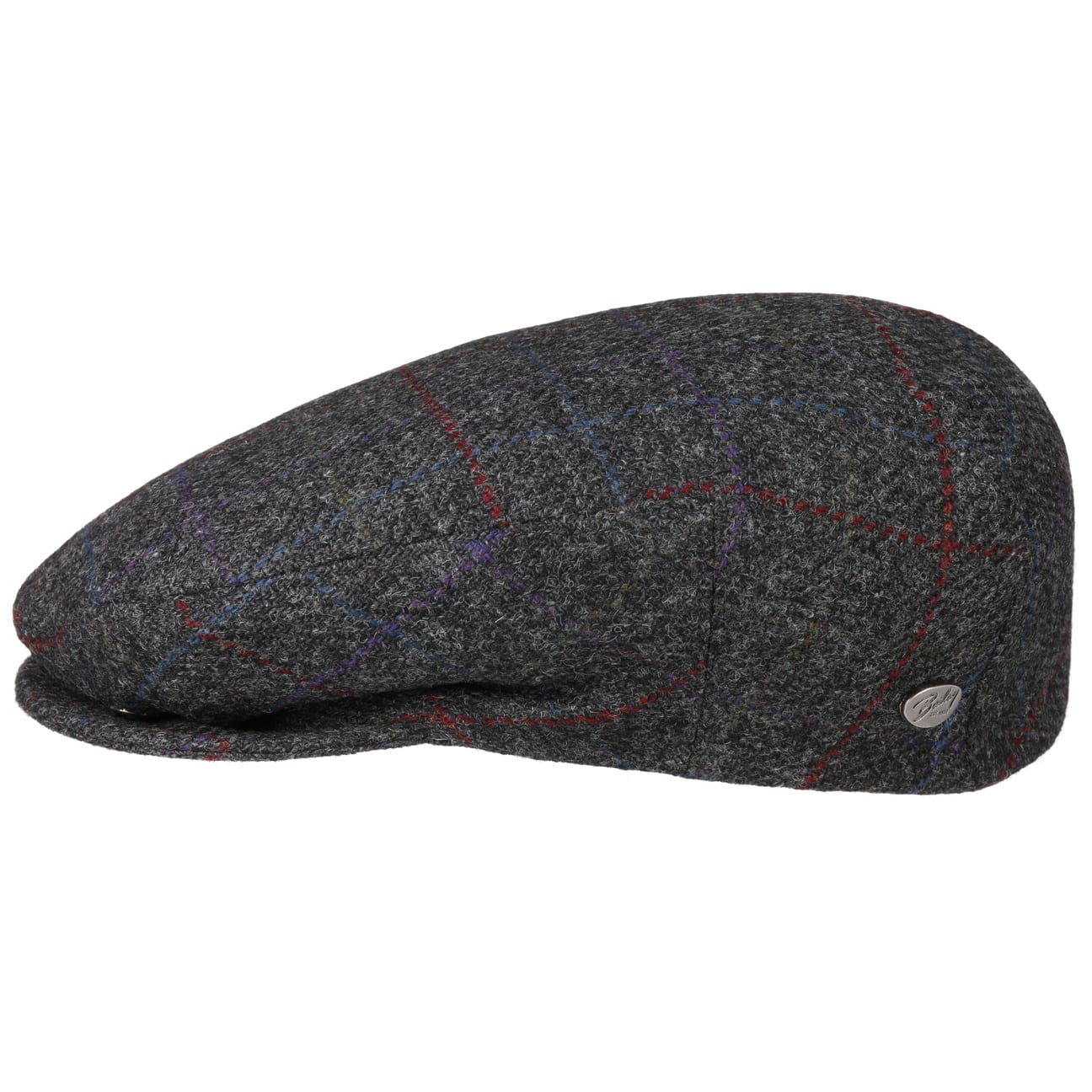 Bailey 1922 Lord Windowpane Plaid Flat Cap - Classic Wool Ivy Hat for Men | Perfect for Outdoor Activities, Golf, and Casual Wear