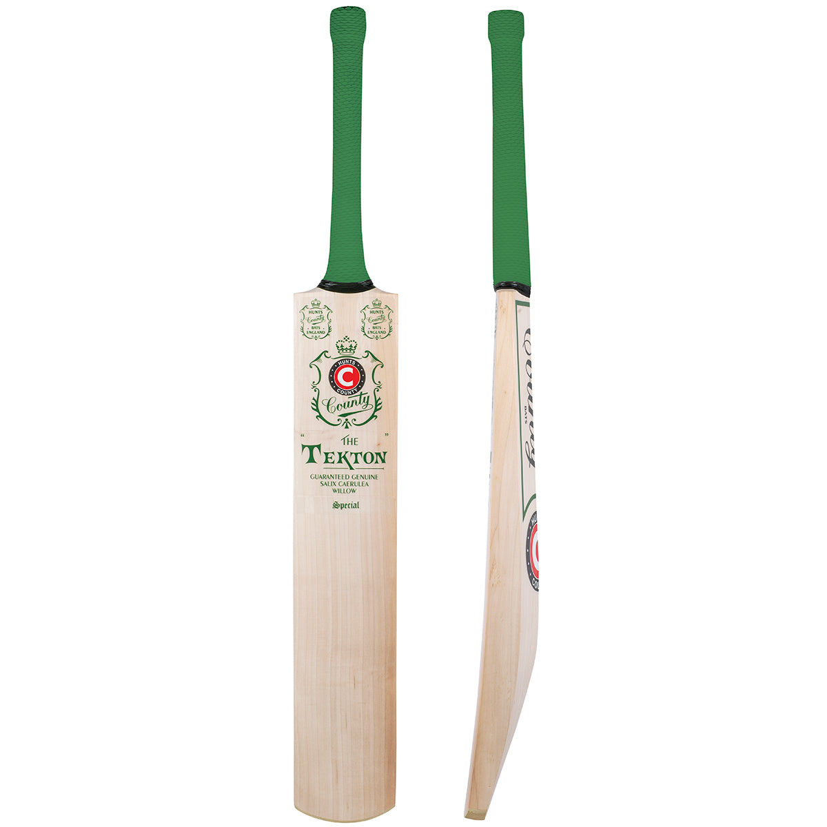 Hunts County Tekton Saluo Professional Cricket Bat - Lightweight English Willow Wood for Adult Players - Perfect for Matches, Training & Backyard Practice