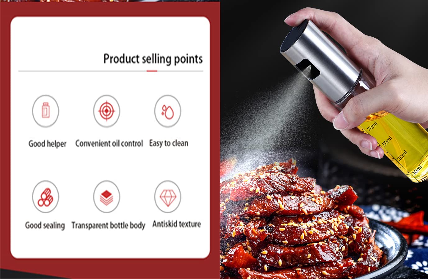 Best 100ml Olive Oil Sprayer for Cooking - Non-Aerosol Oil Spritzer for Air Fryer, Salad, BBQ & Roasting | Perfect for Healthy Cooking, Baking & Grilling at Home