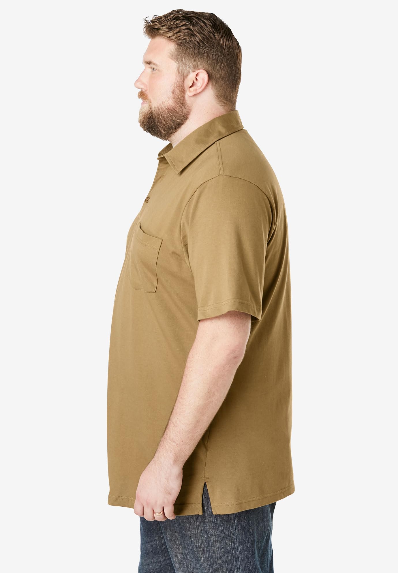 KingSize Men's Big & Tall Heavyweight Jersey Polo Shirt - Comfortable & Durable Cotton Blend for Work, Casual & Outdoor Activities
