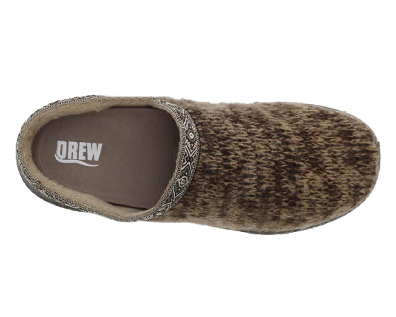Drew Men's Non-Slip Comfortable Knit Slippers with Arch Support - Warm House Shoes for Indoor Relaxation, Lounging & Winter Home Wear