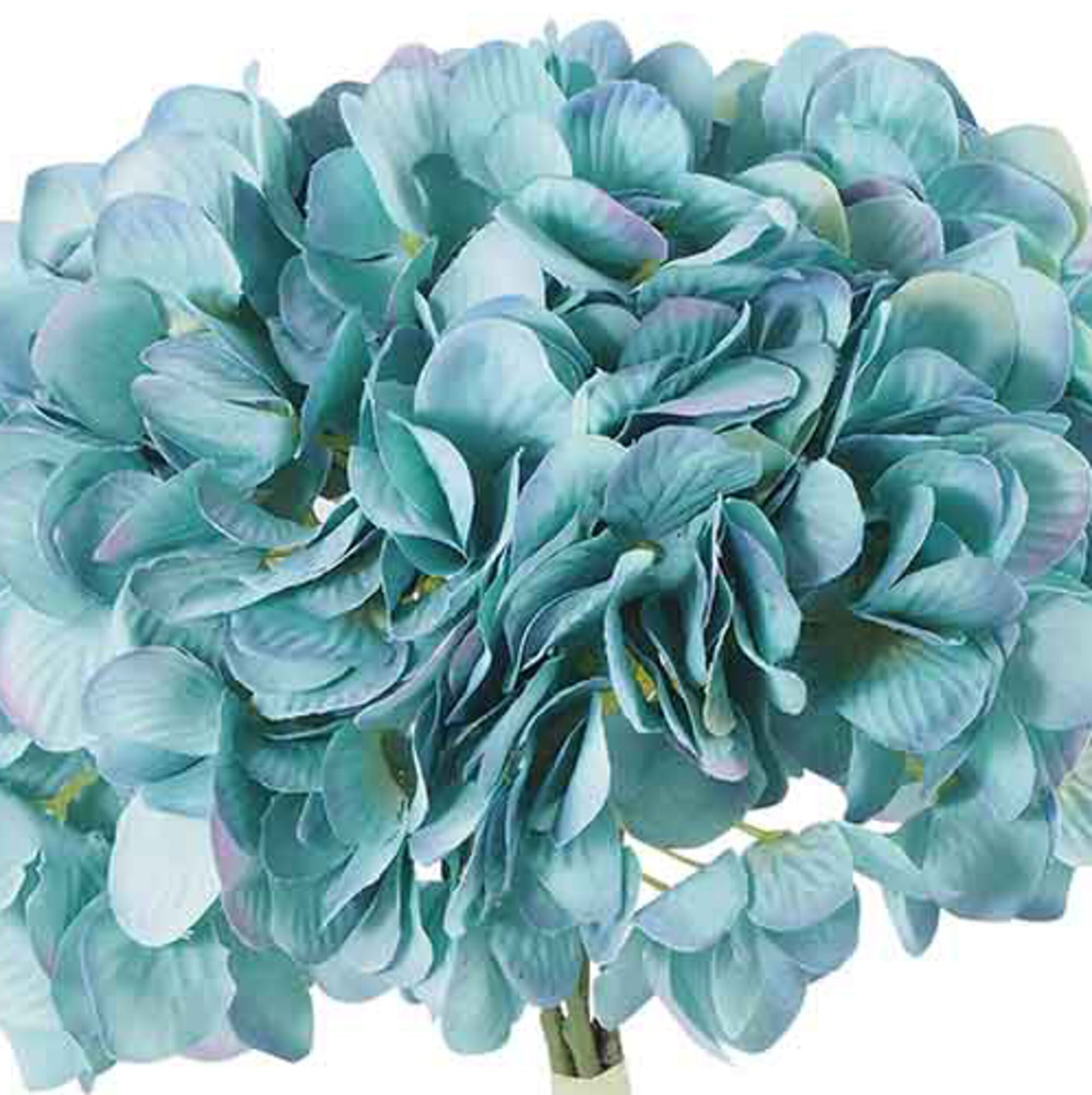 5 Pack Acacia Hydrangea Bush Artificial Flowers - 30cm Snow Blue Floral Stems for Home Decor, Wedding Centerpieces, and Office Arrangements