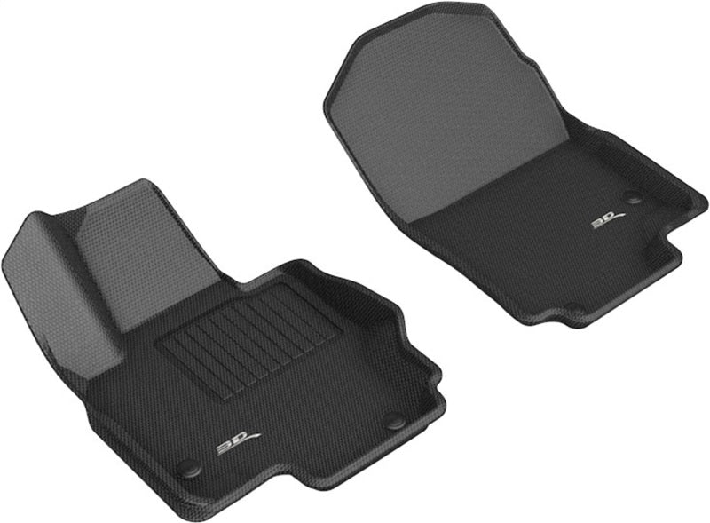 3D MAXpider Kagu Custom Fit All-Weather Floor Mats for 2020-2021 Mercedes GLS Class (w/ Executive Rear Seat Package) - 1st Row, Black - Premium Car Interior Protection for SUVs & Family Vehicles