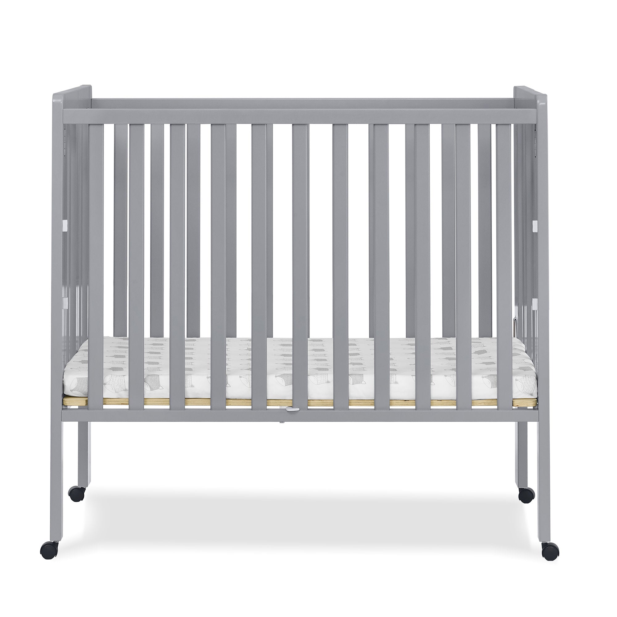 Lee Portable Folding Mini Crib with 1.5 Inch Mattress - Lightweight Travel Crib for Babies & Toddlers - Perfect for Home, Travel, and Daycare Use