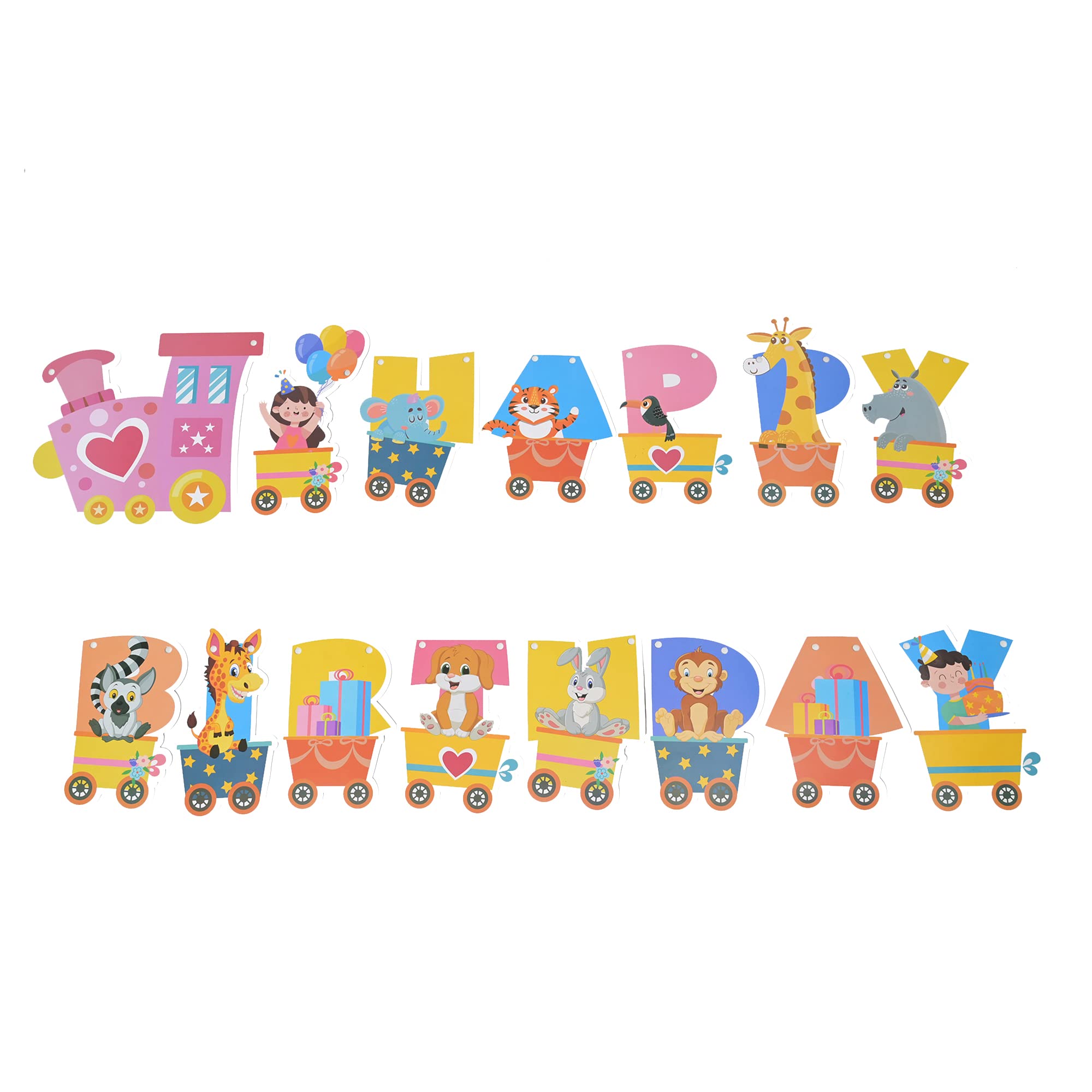 Happy Birthday Banner for Girls - Colorful Bunting Party Decorations for Kids Birthday Celebrations | Perfect for Birthday Parties, Baby Showers & Classroom Decor