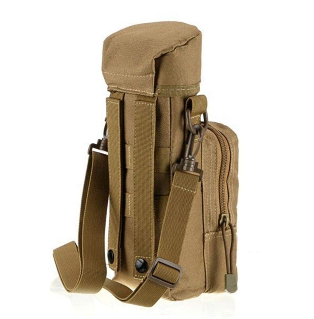 Military Tactical Water Bottle Pouch - Durable Waist Hanging Carrier for Outdoor Hiking, Camping & Survival Gear - Perfect for Hydration Pack Accessories on Adventures
