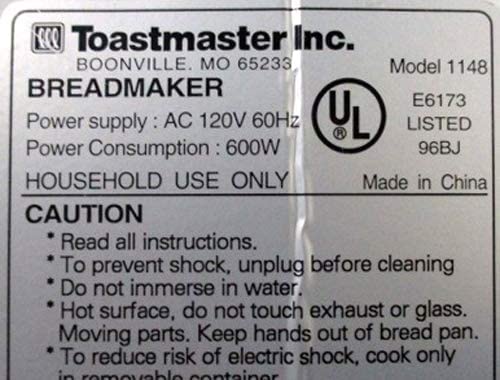 Toastmaster Bread Machine Pan Seal Gasket Part 1148 & 1148X - Durable Replacement for Bread Maker - Perfect for Home Baking & Fresh Bread Making