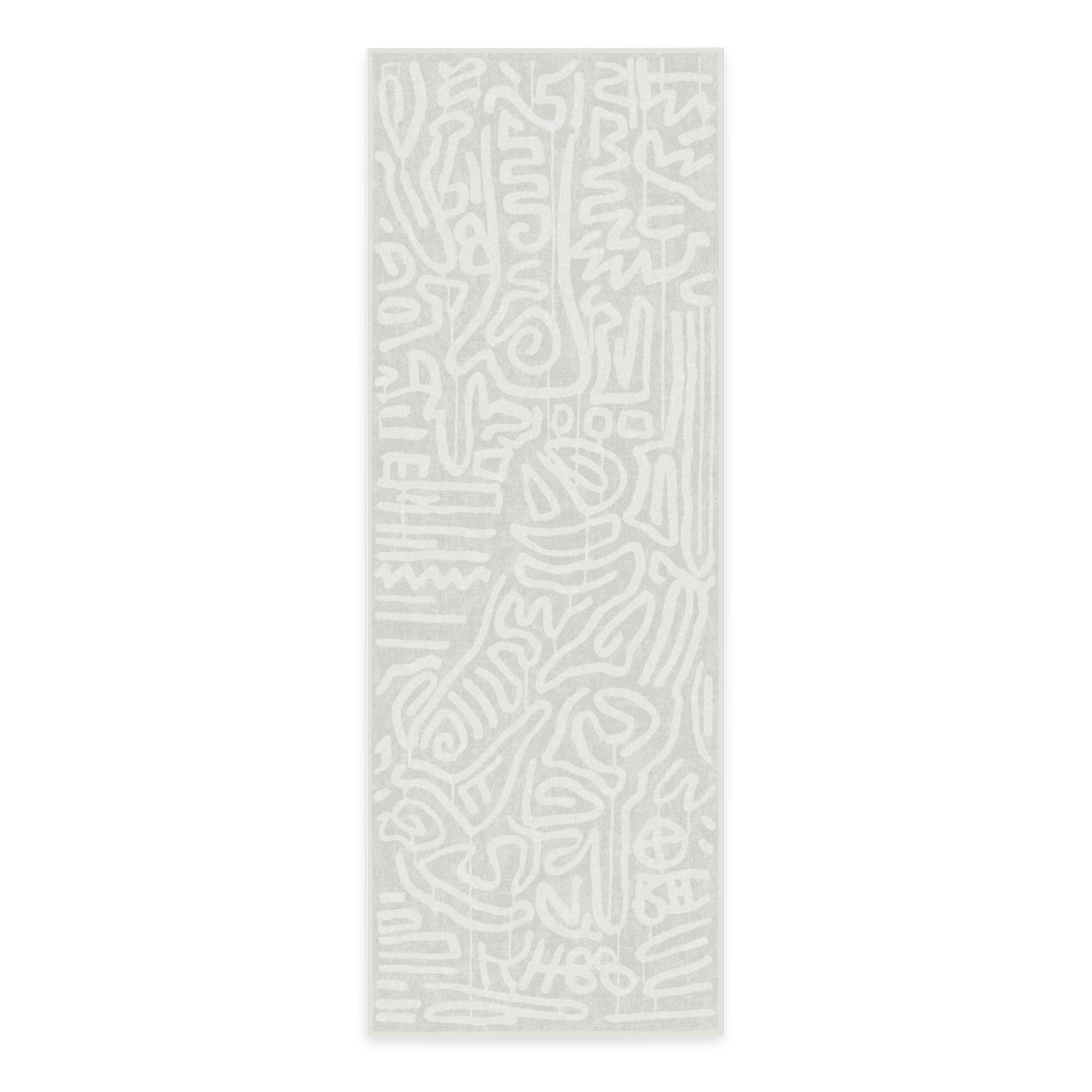 Ruggable x Keith Haring Washable 2x7 Runner Rug - Freestyle Pearl | Non-Slip Premium Area Rug for Hallway, Kitchen, Entryway, Living Room, Bedroom & Office | Perfect for High-Traffic Areas & Pet-Friendly Homes
