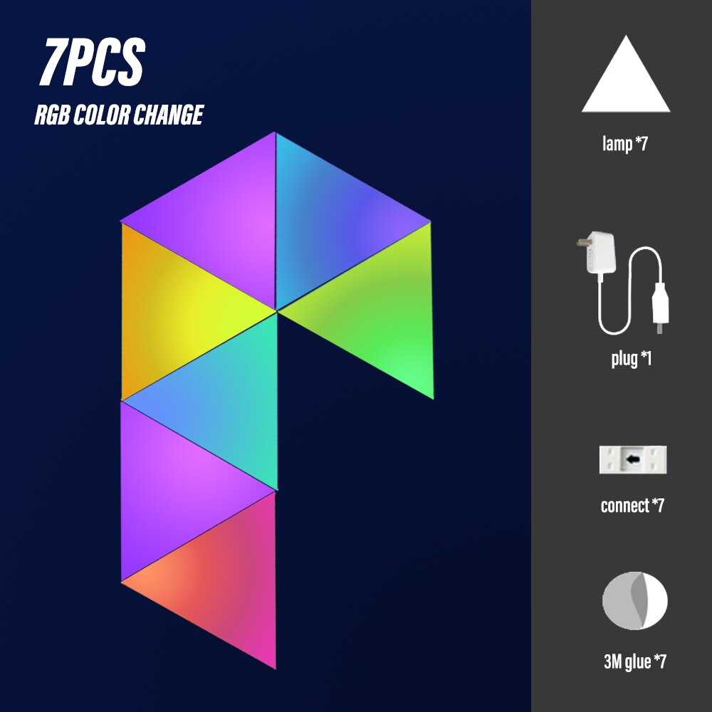 Professional Triangle LED Light Panels with App & Remote Control - RGB Gaming Lights for PC Setup, Streaming Studio & Home Decor