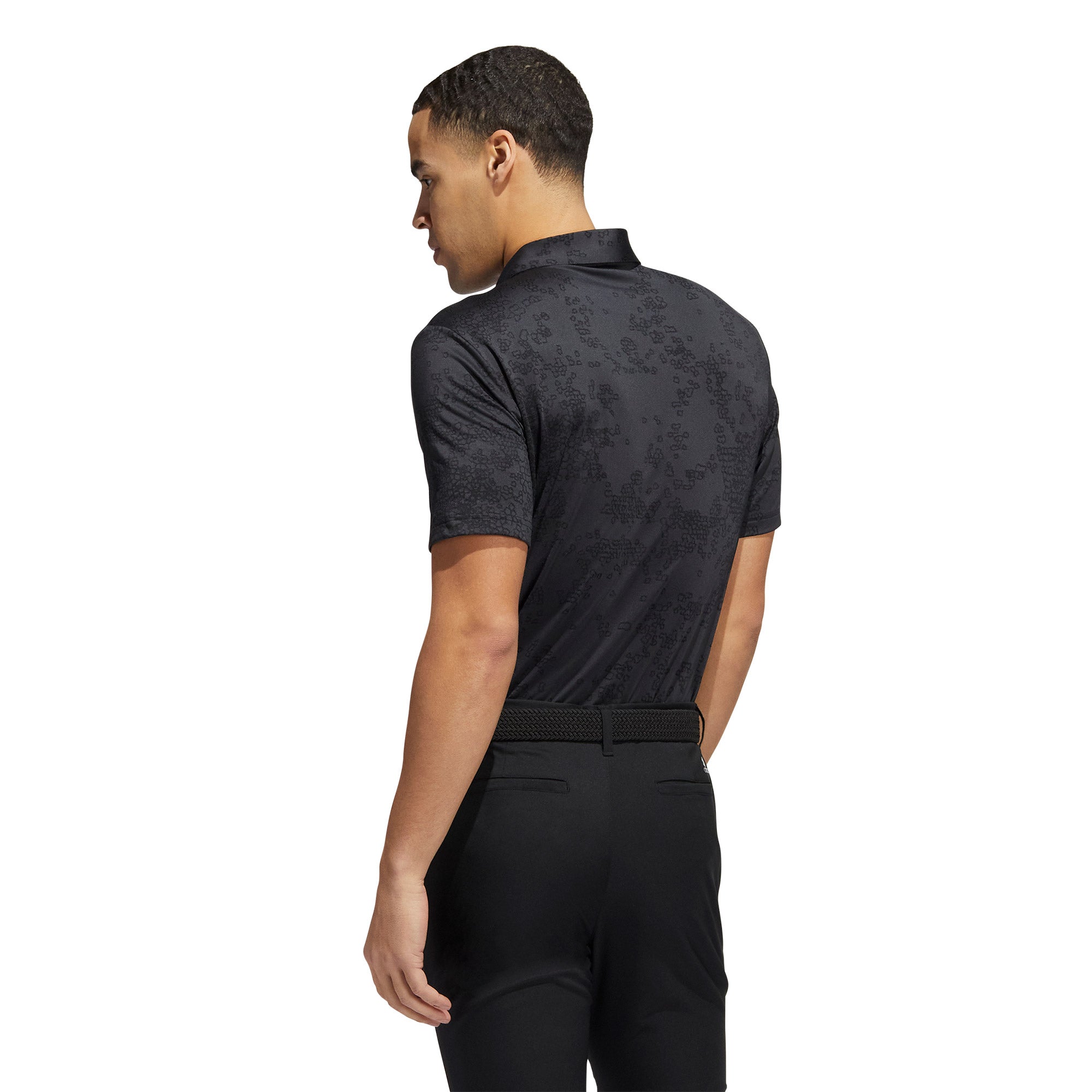 Adidas Jacquard Men's Golf Polo Shirt - Breathable & Moisture-Wicking Performance Top for Golf & Casual Wear