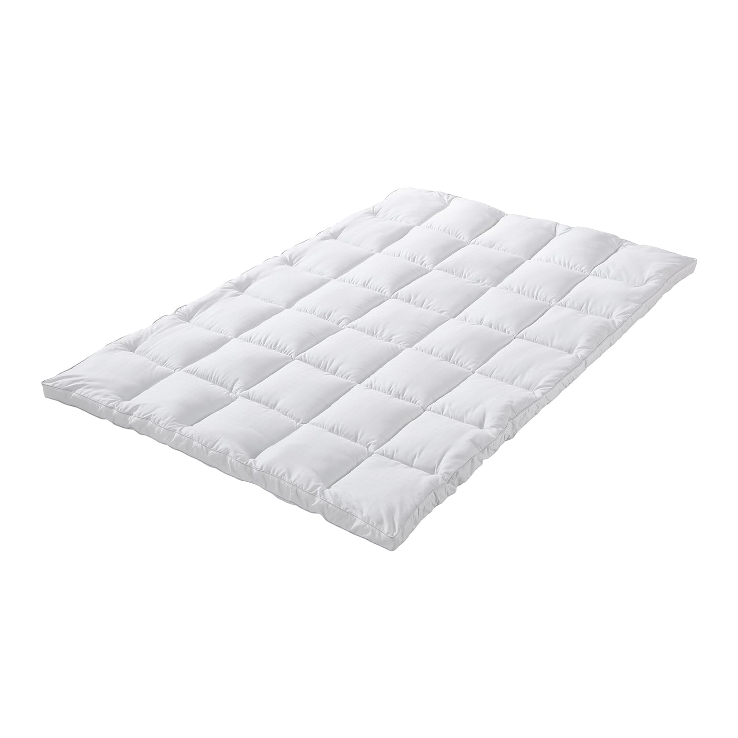 CirclesHome White Full Size Futon Mattress Topper with Anti-Slip Anchors - Plush Down Alternative Filling, Soft & Hypoallergenic Cover (54