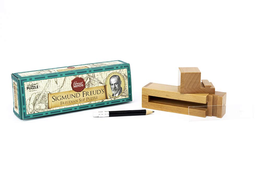 Freudian Slip 3D Wooden Puzzle - Challenging Brain Teaser from Professor Puzzle's Great Minds Collection | Perfect for Family Game Night & Cognitive Skill Development