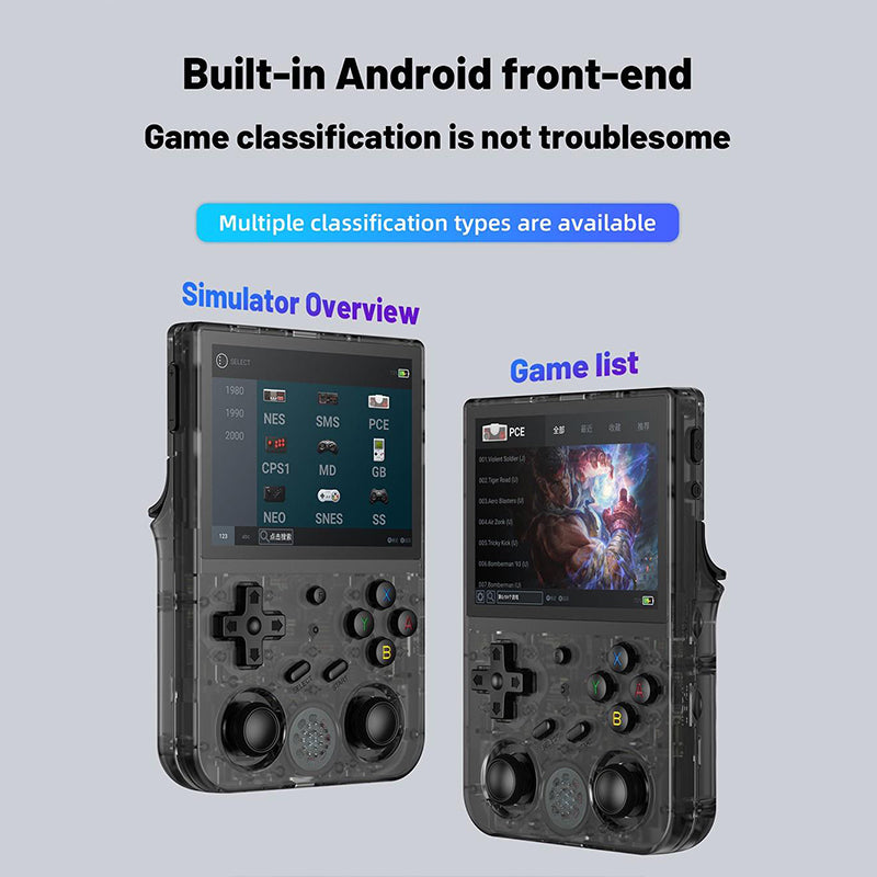ANBERNIC RG353VS Handheld Retro Gaming Console - 3.5 Inch IPS Screen, Dual OS Support, 64GB Built-in - Perfect for Travel, Commuting & Classic Game Nostalgia