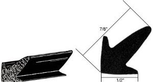 CRL AV4707 Door Flange Weatherstrip Seal for GM, Ford & Chrysler Vehicles - Durable Weatherproofing for Car Doors in Rain & Snow