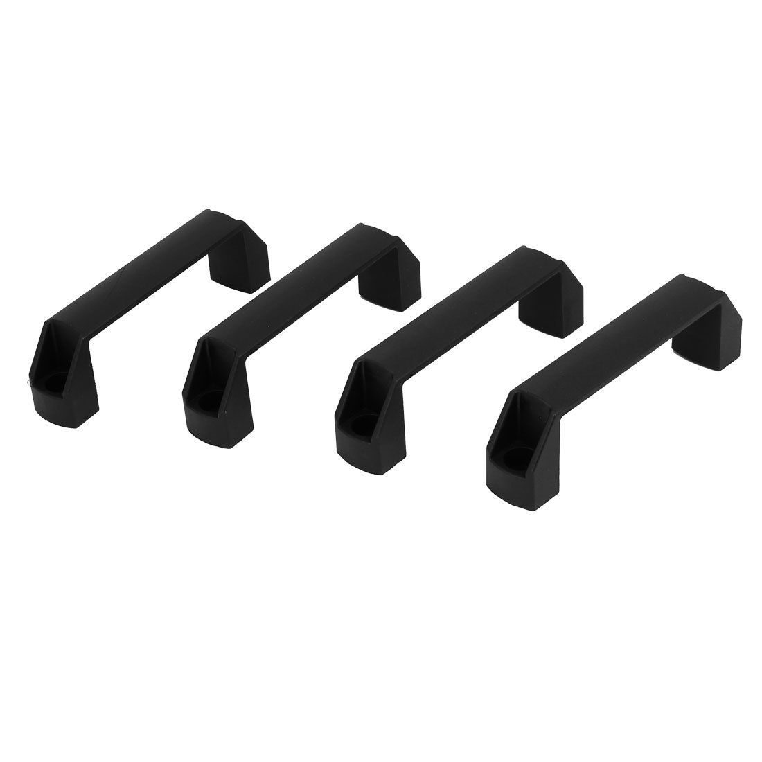 140mm Black Plastic Cabinet Door Pull Handles - 4 Pack for Kitchen, Bathroom & Wardrobe Drawers - Durable uxcell Cupboard Handles